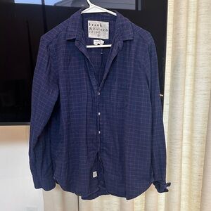 Frank & Eileen Navy and Red Checkered Button Down Shirt